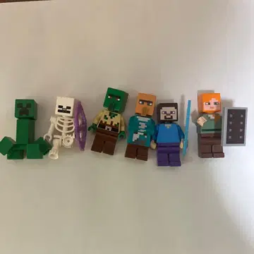 마인크래프트 피규어 세트 크리퍼 스티브 알렉스