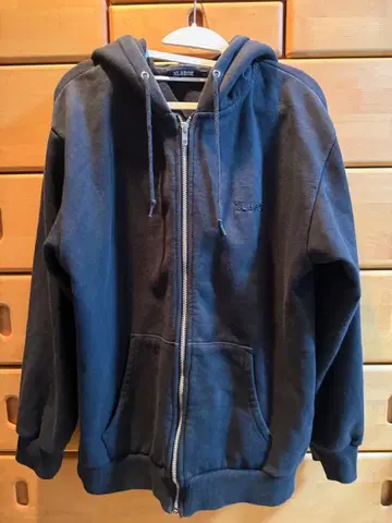 XLARGE 블랙 풀 집업 후드티