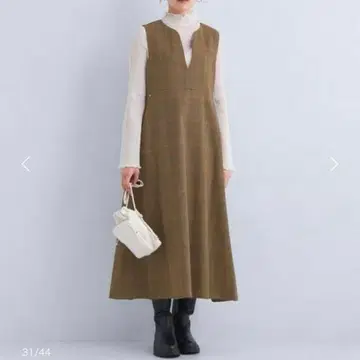 그린 라벨 릴랙싱 브리티시 체크 원피스 점프 스커트