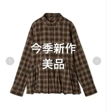 Mila Owen (밀라 오웬) 단추 다운 밑단 벌룬 페플럼 셔츠