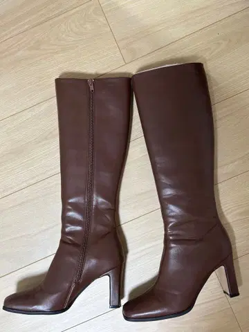 ACYM 브라운 롱 부츠 하이힐