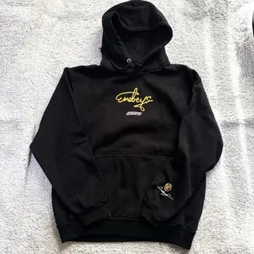 새상품급 에네베이크 enebeyc 후드티 맨투맨 속기모 블랙 로고
