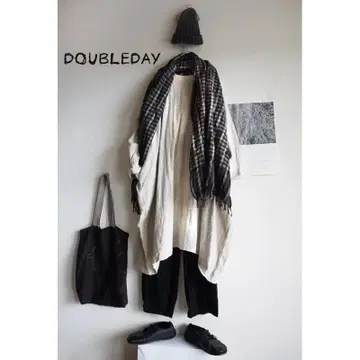 DOUBLEDAY 더블데이 울 린넨 헤링본 원피스