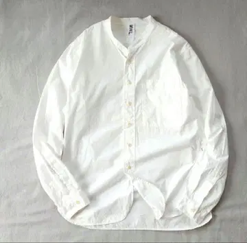 마가렛호웰 밴드 카라 셔츠 화이트 L