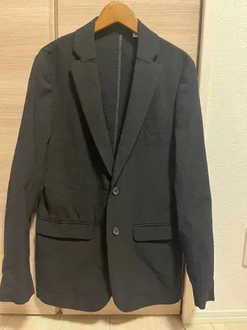 TOMORROWLAND 시어서커 테일러드 자켓 블랙 44