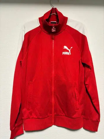 PUMA 풀 지퍼 자켓 레드 S