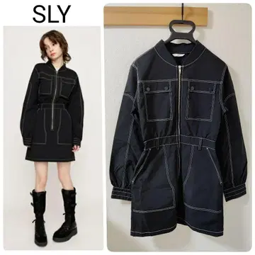 새상품급 SLY 프론트 집 스티치 숏 원피스