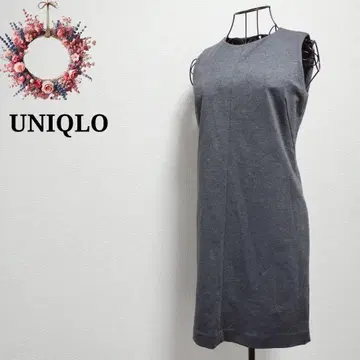 택 포함 새상품 유니클로 슬리브리스 원피스 본치 베스트 레이어드 M