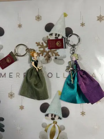 겨울왕국 안나와 눈의 여왕 키체인 판타지 스프링스 디즈니