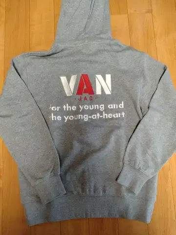 VAN JAC 풀 집업 후드티 택 포함 미사용 새상품 그레이 M 사이즈