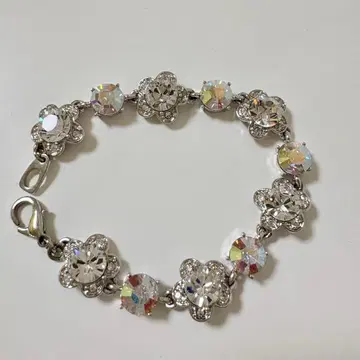 아비스테 ABISTE 꽃 모티브 크리스탈 팔찌 스톤