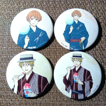 나츠메 우인장 나토리 슈이치 타키 토오루 유카타 캔뱃지 4개