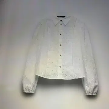 ZARA 자수 화이트 셔츠 긴팔