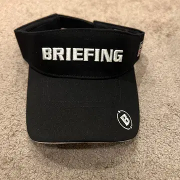 BRIEFING 블랙 바이저 미국 국기 자수