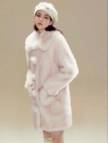 sunsetpark 퍼 롱 코트