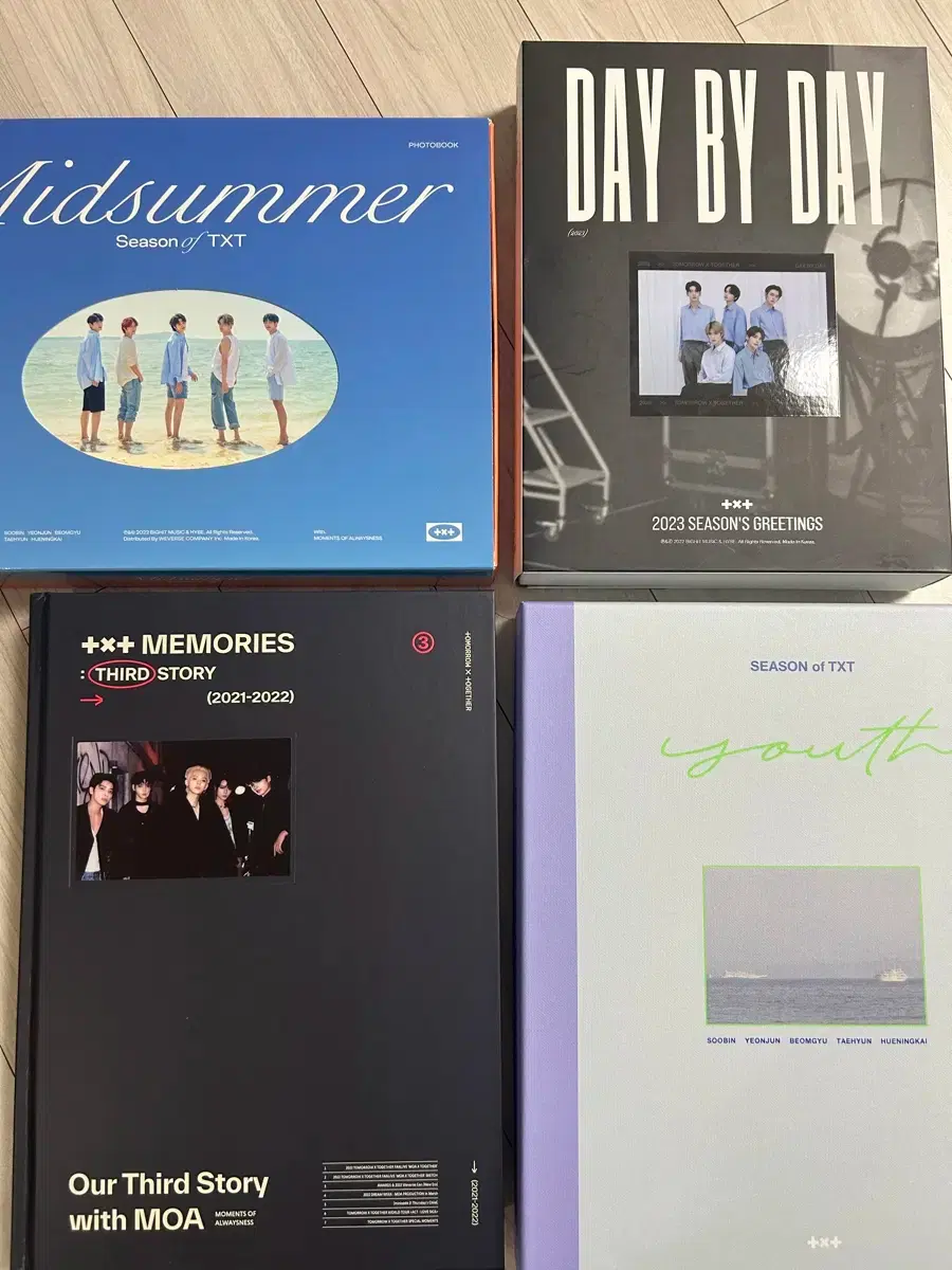 txt midsummer, seasons greetings, memories 3, youth