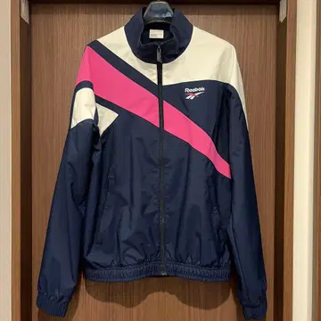 Reebok classic 나일론 자켓 네이비/핑크 L 사이즈