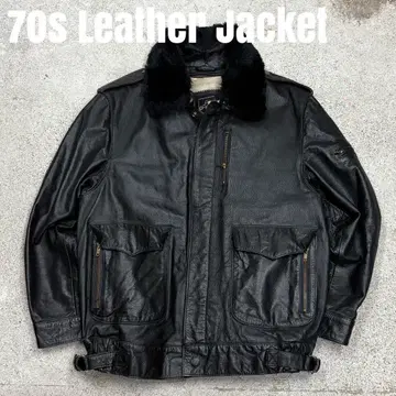 70s 천연 가죽 소가죽 G1 가죽 자켓 TALON 지퍼 플라이트 자켓