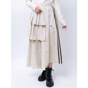 jouetie 아지메 라인 프릴 스커트 아이보리