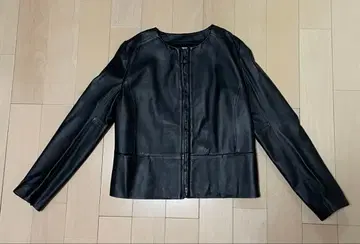 언타이틀 양가죽 램 가죽 노카라 자켓 M 사이즈