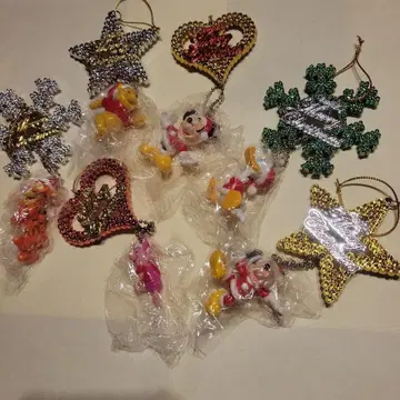 디즈니! 90년대 도큐핸즈 콜라보 크리스마스 오너먼트 6개