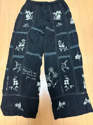 Todayful 자수 패치워크 트라우저