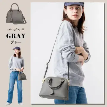 그레이 가죽 2way 숄더백 토트백 가방