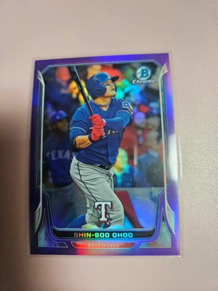 추신수 150장 한정 2014 Bowman Chrome 퍼플 리플렉터