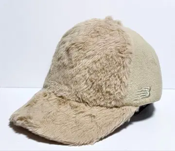 뉴발란스 골프 여성용 페이크 퍼 캡 모자 베이지 새상품
