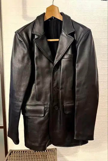 BACKDROP 백드롭 가죽 테일러드 자켓 L