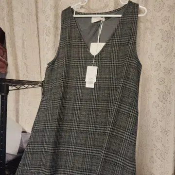 n'OrLABEL 체크 트위드 오버롤 스커트