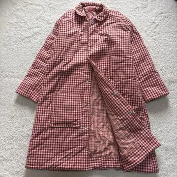 yushokobayashi 깅엄 체크 충전솜 코트