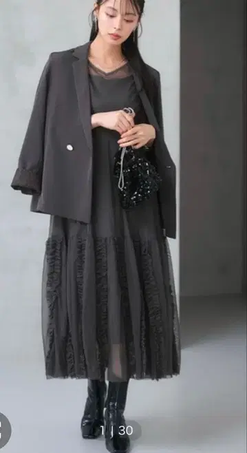 포멀 드레스 자켓 원피스 세트