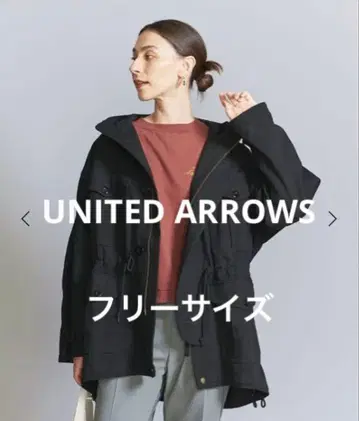 UNITED ARROWS 밀리터리 푸드코트 블랙