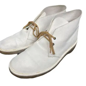 클락스 화이트 스웨이드 트 부츠 8.5