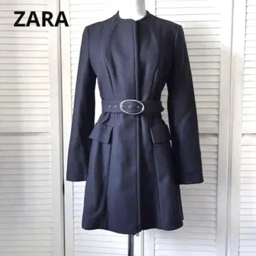 ZARA Woman 자라 울 혼방 자켓 코트 노카라 자켓