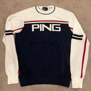 PING 네이비 화이트 스웨터 M