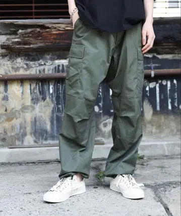 카고 팬츠 올리브 그린 4 포켓