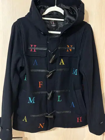 HALFMAN 하프만 자수 더플 코트 네이비 사이즈 L