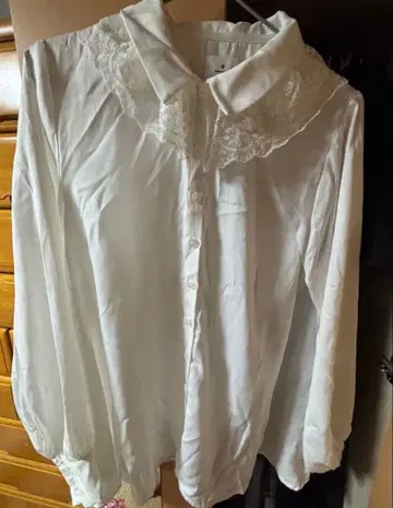 merry jenny 레이스 달린 옷깃 셔츠