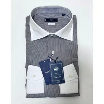 SHIPS 체크 클레릭 와이드 칼라 셔츠 39