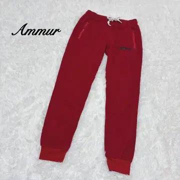 [ Anmur ] 맨투맨 조거 팬츠 허리밴딩 로고 스포츠 레드 계열