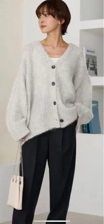 JOURNAL STANDARD relume 모헤어 믹스 V 가디건