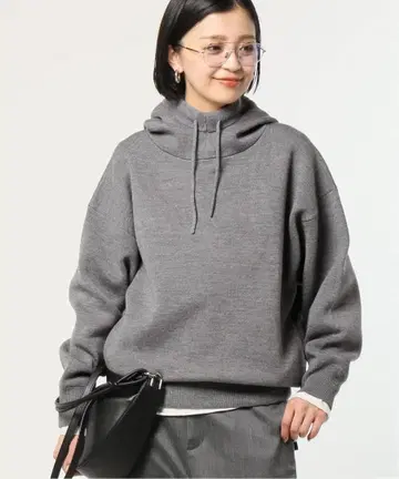 [ 새상품급 ] AP STUDIO 후디드 니트 그레이