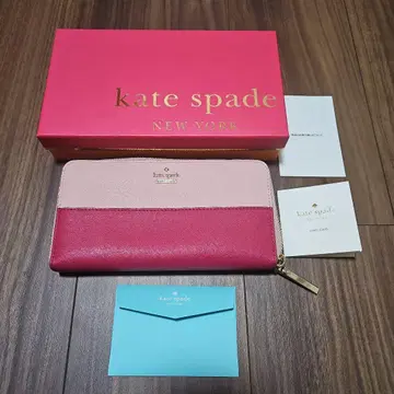 kate spade 핑크 레드 장지갑