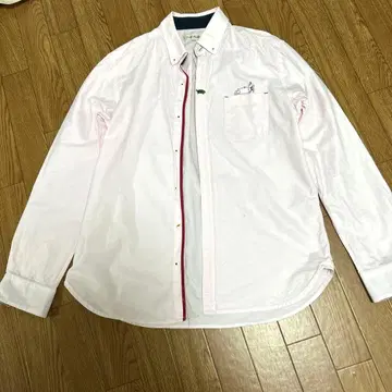 핑크 긴팔 셔츠 토끼 자수
