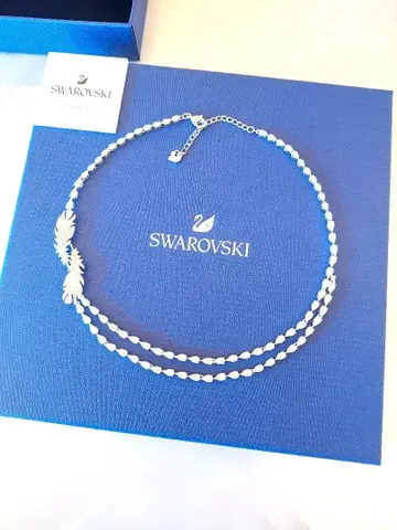 새상품 SWAROVSKI Nice 페더 목걸이 스와로브스키