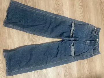 EVRIS 부츠컷 데님 컷오프