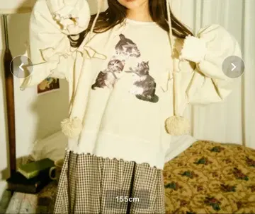 [ 틸과 레트로 ] 체크 리본 애니멀 맨투맨 / 트레이닝복