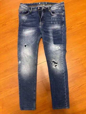 ZARA 데미지 가공 스키니 데님 팬츠